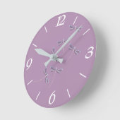 飛行中のトンボ ラウンド壁時計 (傾斜)