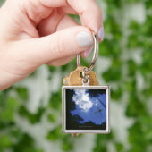 飛行中のトンボ、翼をはためかします キーホルダー (手)