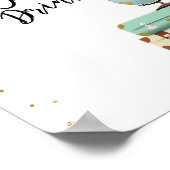 飛行中のドリンクバーサイン旅行シャワーアドベンチャー ポスター (角)