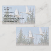 飛行中のナキハクチョウ 名刺 (正面/裏面)