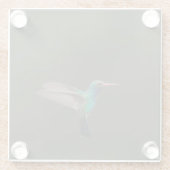 飛行中のハチドリ ガラスコースター (裏面)