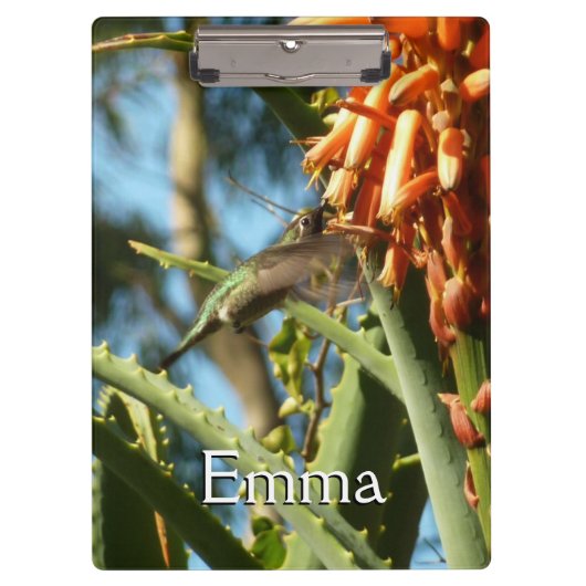 飛行中のハチドリ クリップボード (正面)