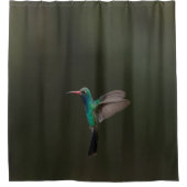 飛行中のハチドリ シャワーカーテン (正面)