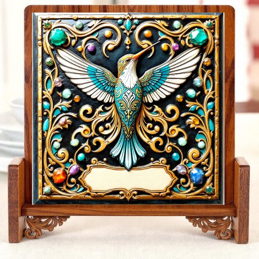 飛行中のハチドリ タイル