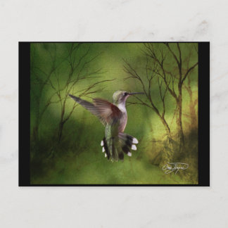 飛行中のハチドリ ポストカード