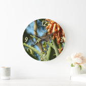 飛行中のハチドリ ラージ壁時計 (ホーム)