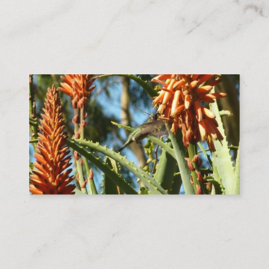 飛行中のハチドリ 名刺 (裏面)