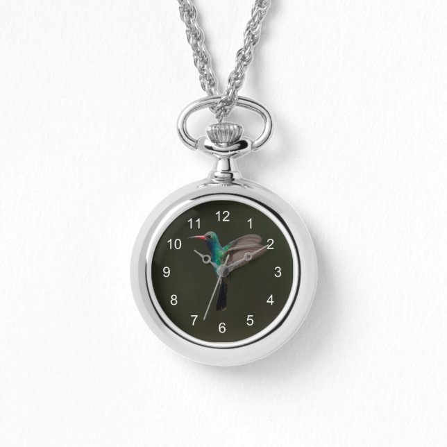 飛行中のハチドリ 腕時計 (正面)