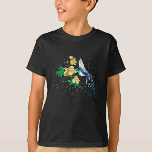 飛行中のハチドリ Tシャツ (正面)