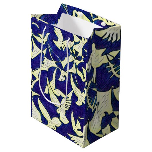 飛行中のハト ミディアムペーパーバッグ (正面アングル)