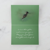 飛行中のハミングバードgrカスタマイズ-任意の大事な行事 カード (内部)