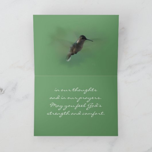 飛行中のハミングバードgrカスタマイズ-任意の大事な行事 カード (内部)