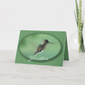 飛行中のハミングバードgrカスタマイズ-任意の大事な行事 カード (正面)