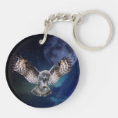 飛行中のフクロウ キーホルダー (裏面)