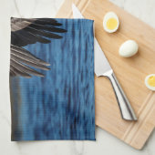 飛行中のペリカン キッチンタオル (四つ折り)