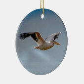 飛行中のペリカン セラミックオーナメント (右)