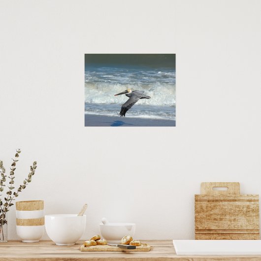 飛行中のペリカン ポスター (キッチン)