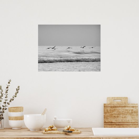 飛行中のペリカン ポスター (キッチン)