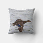 飛行中のマガモのアヒル クッション (裏面)