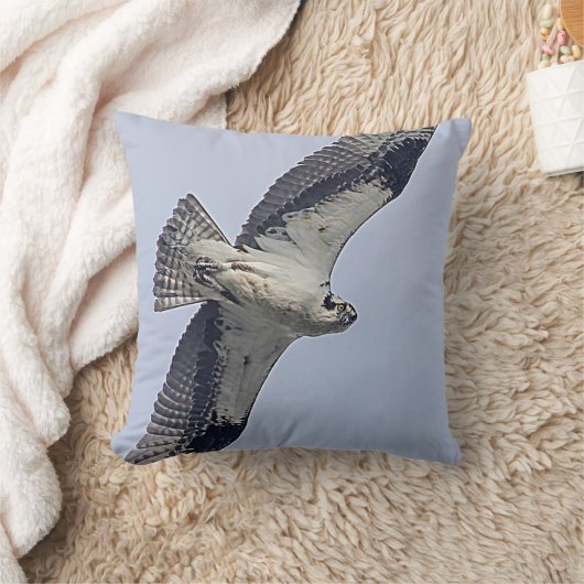 飛行中のミサゴ クッション (ブランケット)