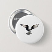 飛行中のミサゴ 缶バッジ (正面&裏面)