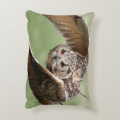 飛行中のワシミミズク アクセントクッション (裏面(縦))