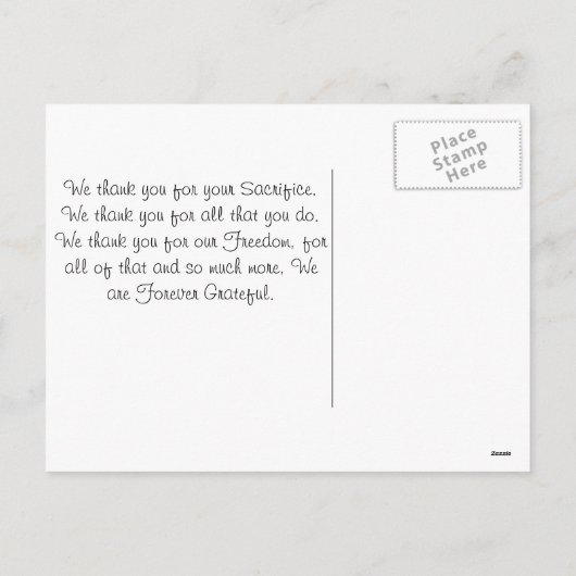 飛行中のワシ、サービス人のためのメモリアルデー シーズンポストカード (裏面)