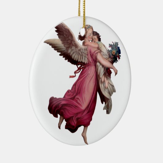 飛行中の二つの天使 セラミックオーナメント (右)