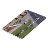 飛行中の信じ引用文 マグネット (左側)