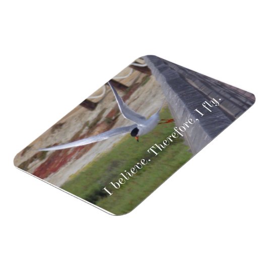 飛行中の信じ引用文 マグネット (左側)