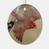 飛行中の北の(鳥)ショウジョウコウカンチョウ セラミックオーナメント (左)