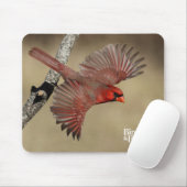 飛行中の北の(鳥)ショウジョウコウカンチョウ マウスパッド (マウス)