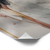 飛行中の水色ハミングバード ポスター (コーナー)