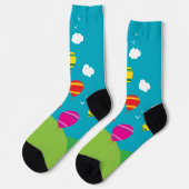 飛行中の熱気球カラフル ソックス (左)