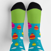 飛行中の熱気球カラフル ソックス (上部)