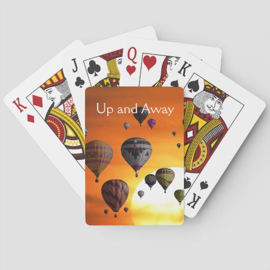 飛行中の熱気球 トランプ (裏面)