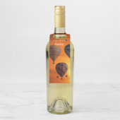 飛行中の熱気球 ボトルネックタグ (ボトル)