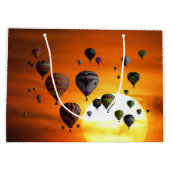 飛行中の熱気球 ラージペーパーバッグ (裏面)