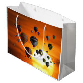 飛行中の熱気球 ラージペーパーバッグ (裏面アングル)