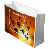 飛行中の熱気球 ラージペーパーバッグ (正面アングル)