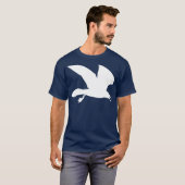 飛行中の白いカモメ Tシャツ (正面フル)