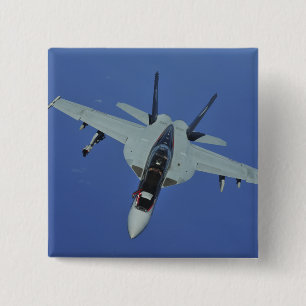飛行中の米国海軍F/A-18Fによってすごいスズメバチ 缶バッジ