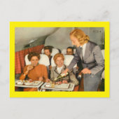 飛行中の給食ヴィンテージ ポストカード (正面)