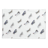 飛行中の航空機 枕カバー (裏面)