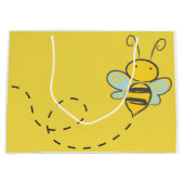 飛行中の蜂が付いている大きいギフトバッグ ラージペーパーバッグ (正面)