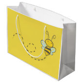 飛行中の蜂が付いている大きいギフトバッグ ラージペーパーバッグ (裏面アングル)