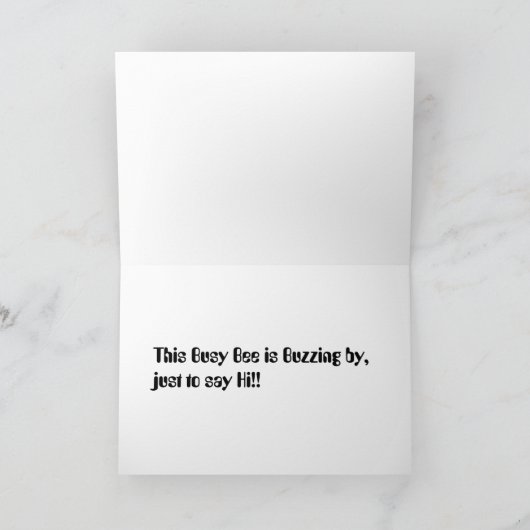 飛行中の蜂 カード (内部)