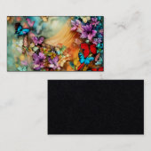 飛行中の蝶ファンタジーグラフィックトリプチチ 名刺 (正面/裏面)