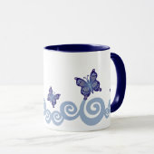 飛行中の蝶 マグカップ (正面右)