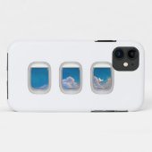 飛行中の豚が飛行機の窓から見えるiPhoneケース Case-Mate iPhoneケース (裏面(横))